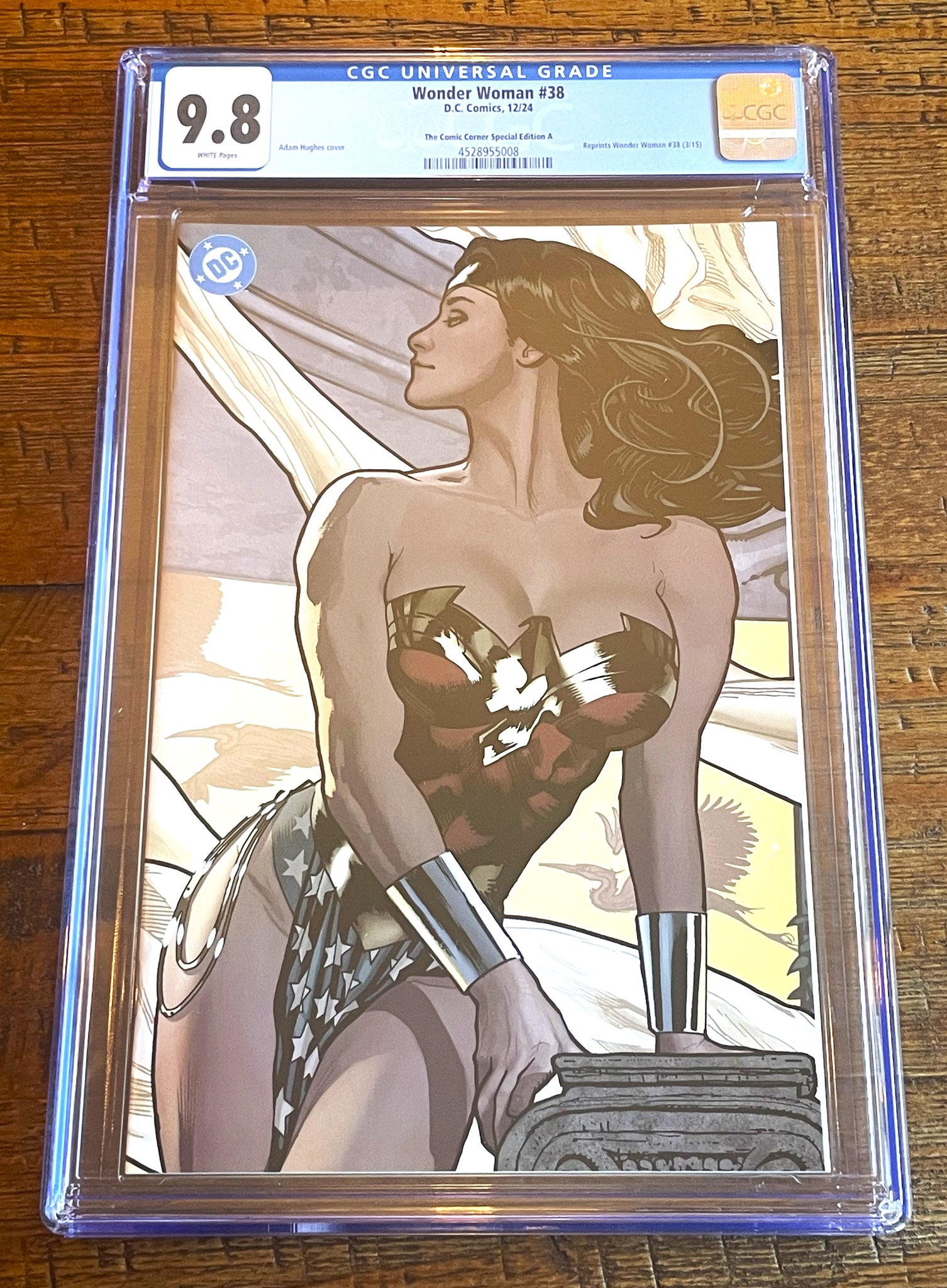 WONDER WOMAN #38 CGC 9.8 ADAM HUGHES EXCL REPRINT VIRGIN VARIANT