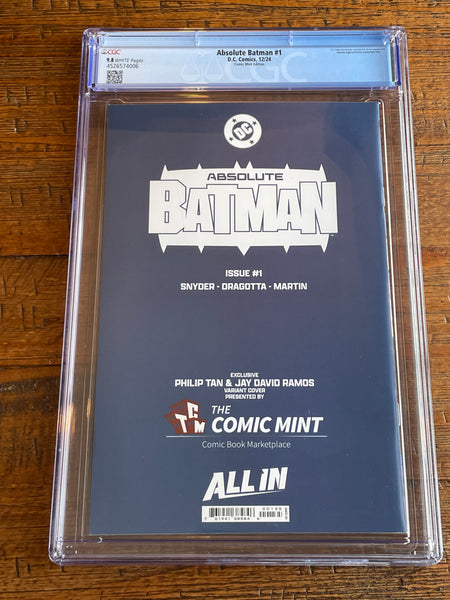 ABSOLUTE BATMAN #1 CGC 9.8 PHILIP TAN NYCC 2024 EXCL "HOMAGE" VARIANT