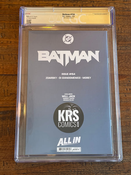 BATMAN #154 CGC SS 9.8 EXCL WILL JACK SIGNED "FULL BODY" VARIANT-B