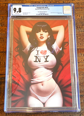 VAMPIRELLA #672 CGC 9.8 WILL JACK NYCC EXCLUSIVE "METAL" VARIANT RARE!