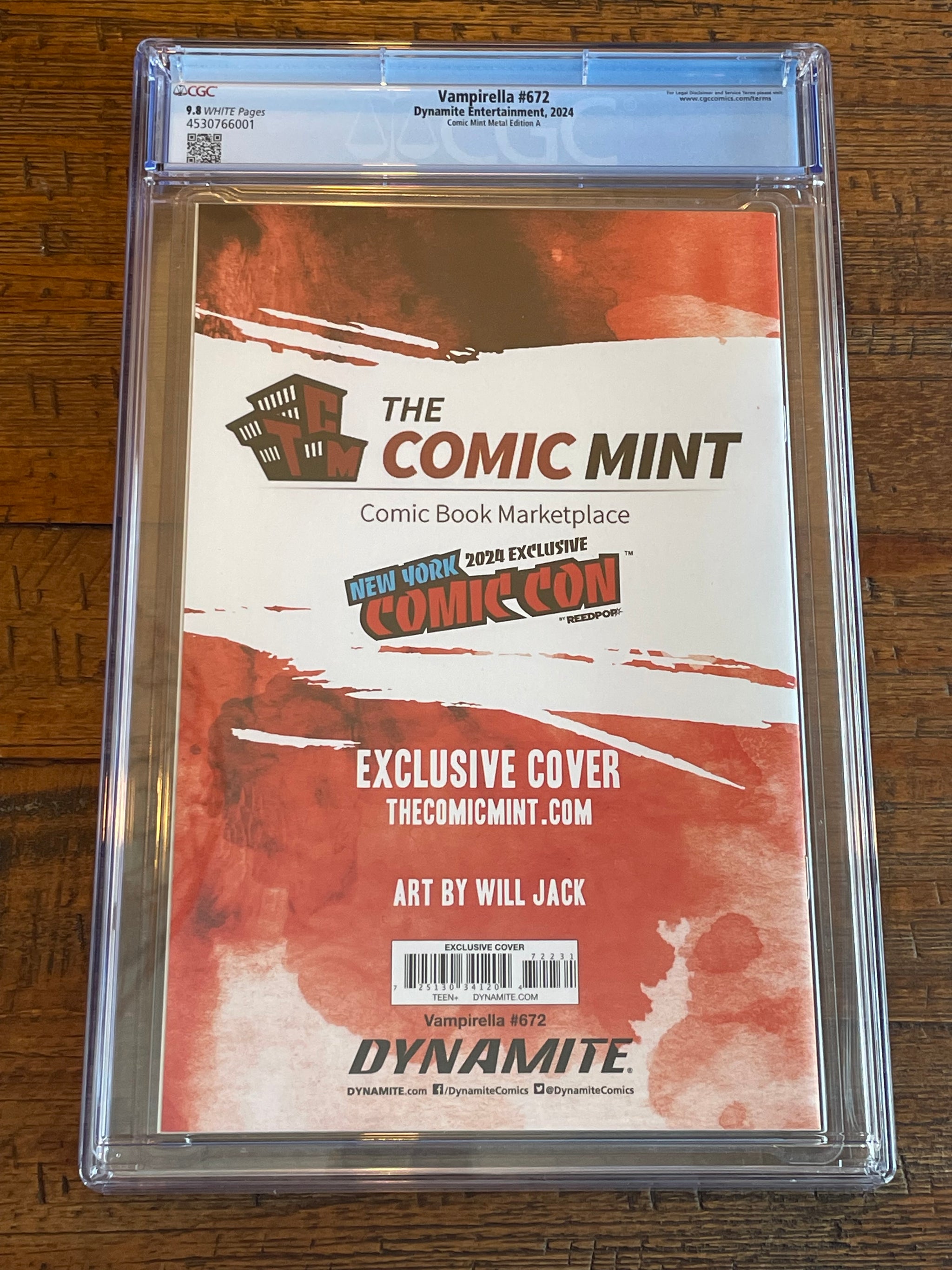 VAMPIRELLA #672 CGC 9.8 WILL JACK NYCC EXCLUSIVE 