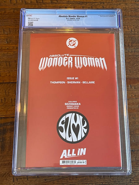 ABSOLUTE WONDER WOMAN #1 CGC 9.8 SOZOMAIKA EXCL "STORE" VARIANT RARE