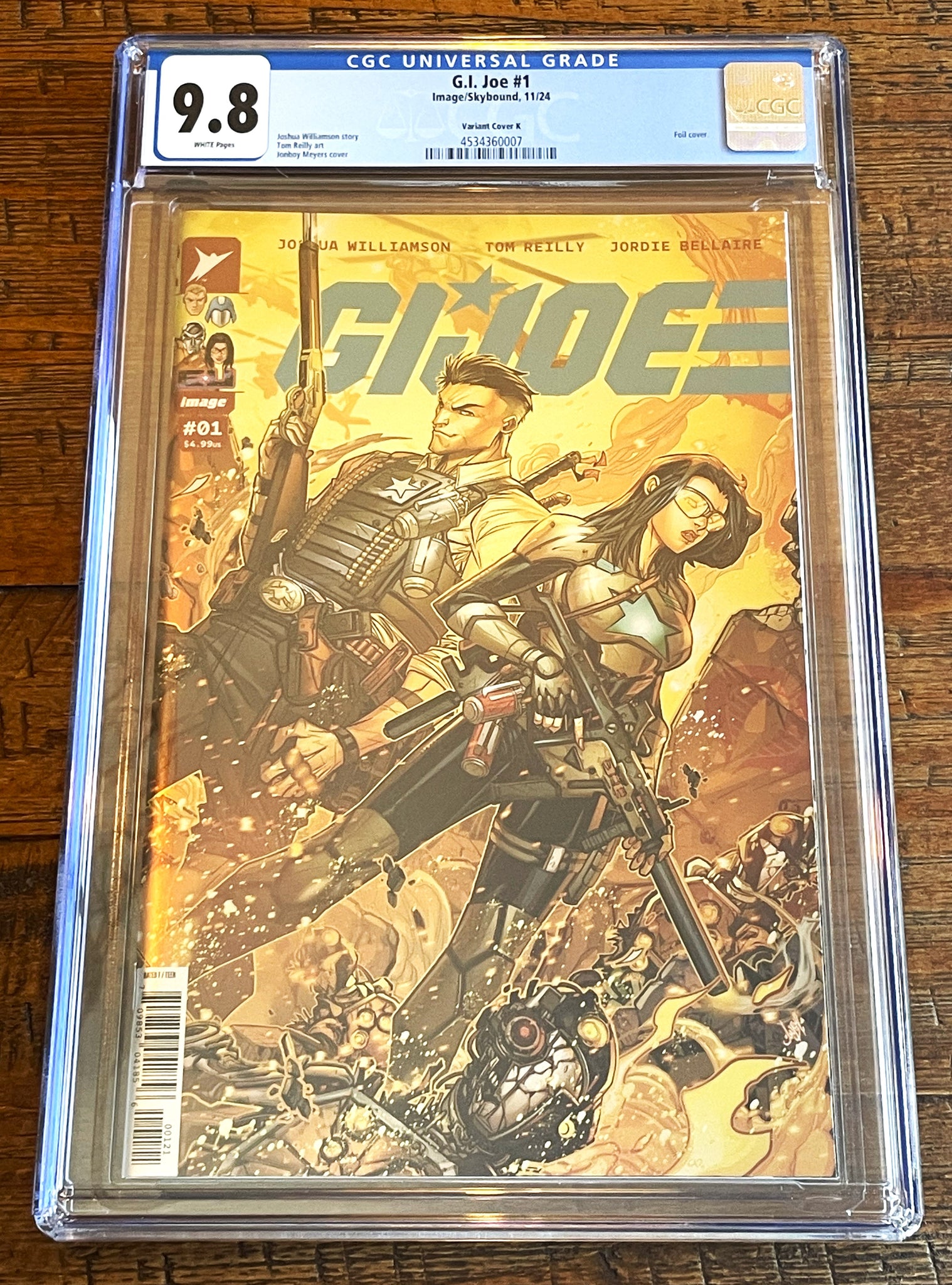 G.I. JOE #1 CGC 9.8 JONBOY MEYERS 1:100 RI INCENTIVE FOIL VARIANT TRANSFORMERS