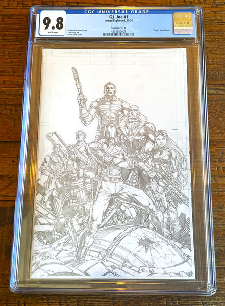 G.I. JOE #1 CGC 9.8 DAVID FINCH 1:500 RI INCENTIVE B&W VARIANT TRANSFORMERS