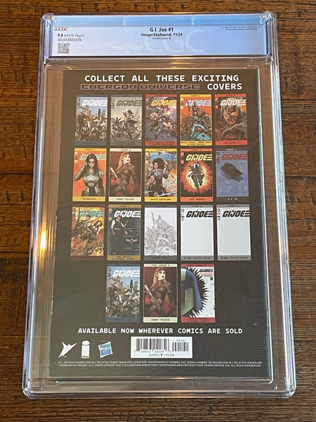 G.I. JOE #1 CGC 9.8 DAVID FINCH 1:500 RI INCENTIVE B&W VARIANT TRANSFORMERS