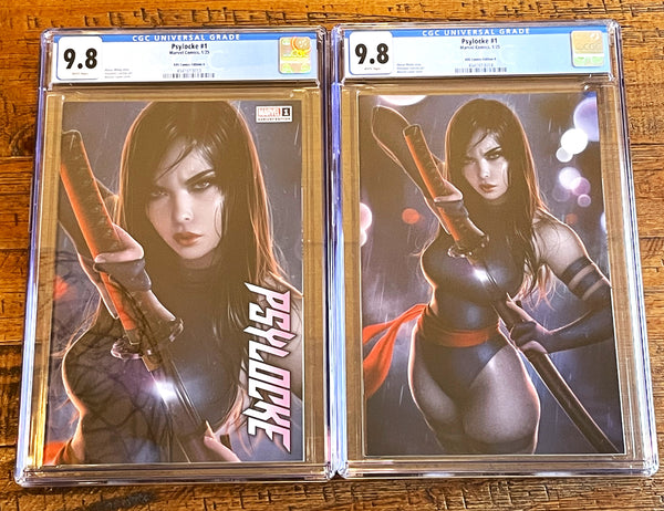 PSYLOCKE #1 CGC 9.8 WARREN LOUW TRADE & VIRGIN VARIANT OPTIONS X-MEN