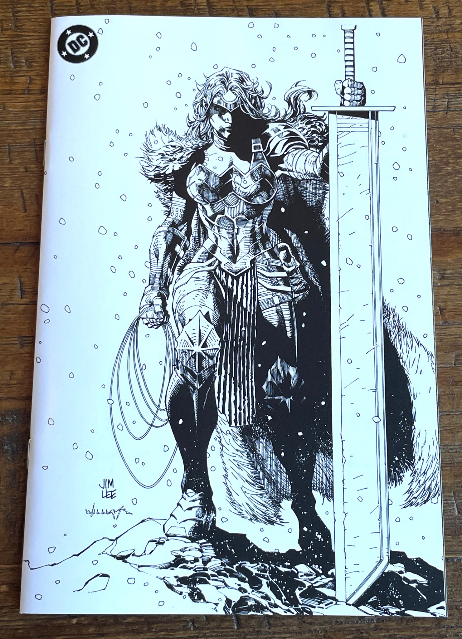 ABSOLUTE WONDER WOMAN #1 JIM LEE 1:100 RI INCENTIVE "B&W" SKETCH VARIANT