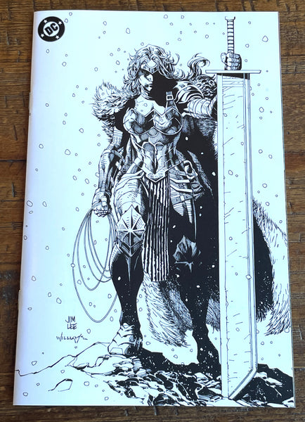 ABSOLUTE WONDER WOMAN #1 JIM LEE 1:100 RI INCENTIVE "B&W" SKETCH VARIANT