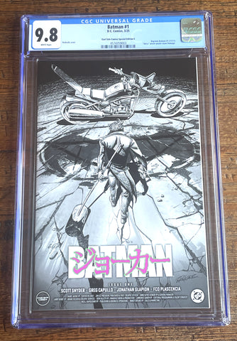 BATMAN (NEW 52) #1 CGC 9.8 REDCODE MEGACON 2025 EXCL AKIRA JOKER "B&W" VARIANT