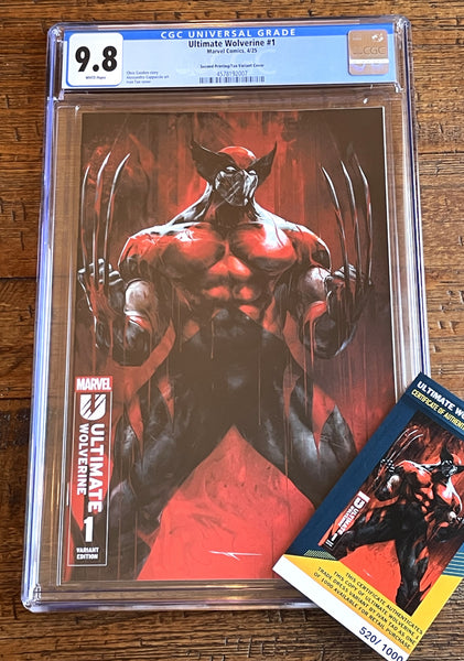 ULTIMATE WOLVERINE #1 CGC 9.8 (2nd Pt) IVAN TAO EXCL HOMAGE VARIANT LTD TO 1000
