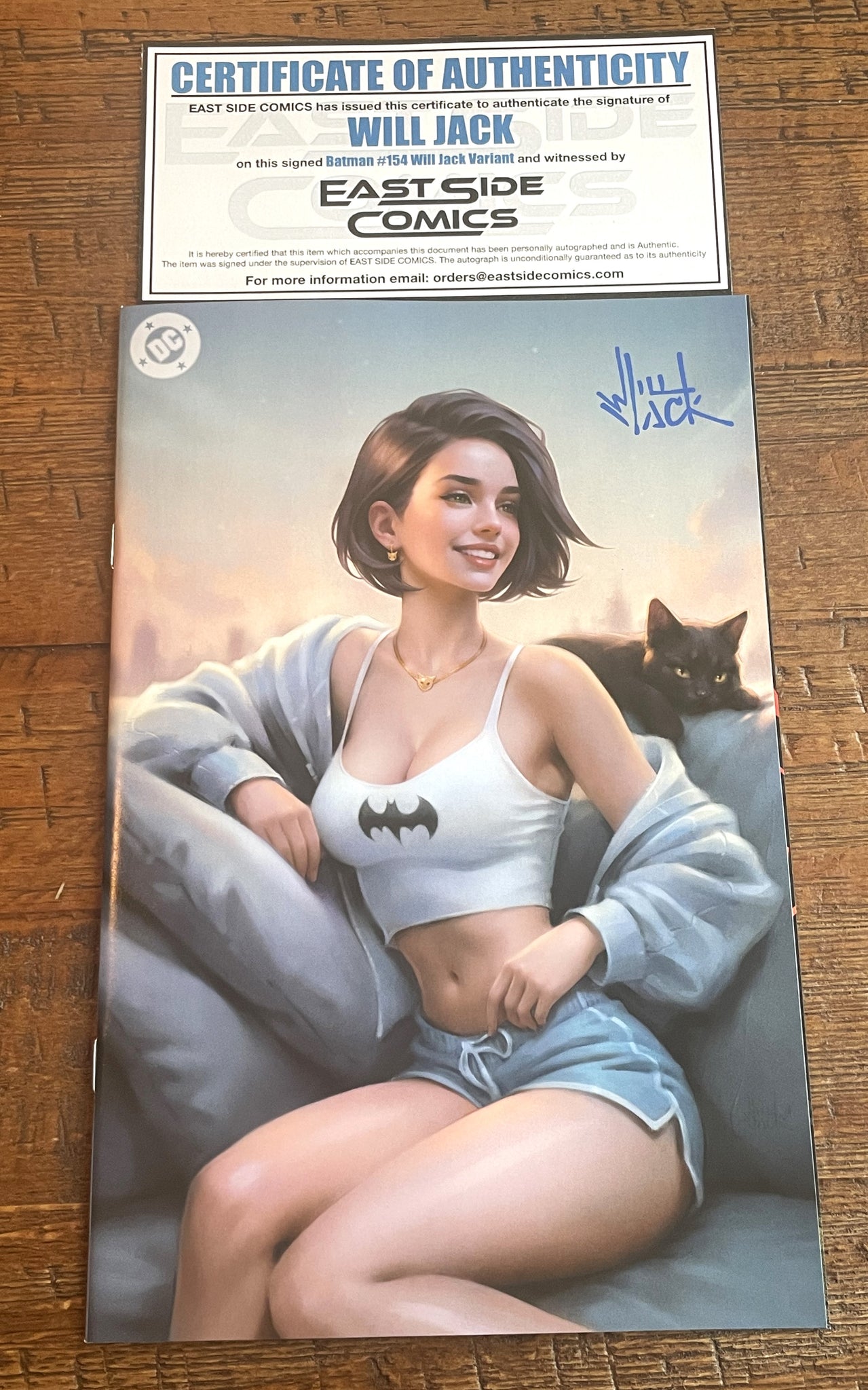 BATMAN #154 WILL JACK SIGNED COA CATWOMAN TRADE & VIRGIN VARIANT OPTIONS