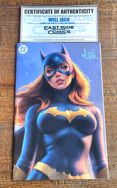 BATMAN (NEW 52) #1 WILL JACK SIGNED COA BATGIRL VIRGIN VARIANT OPTIONS
