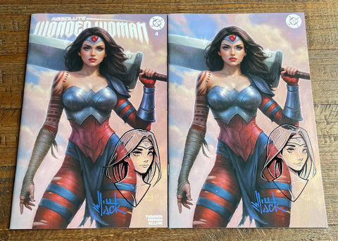 ABSOLUTE WONDER WOMAN #4 WILL JACK REMARK COA TRADE & VIRGIN VARIANT OPTIONS