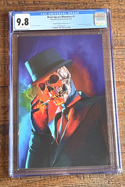MARK SPEARS MONSTERS #1 CGC 9.8 MARK SPEARS EXCL "SMOKING SKULL" VARIANT 4th PRINT