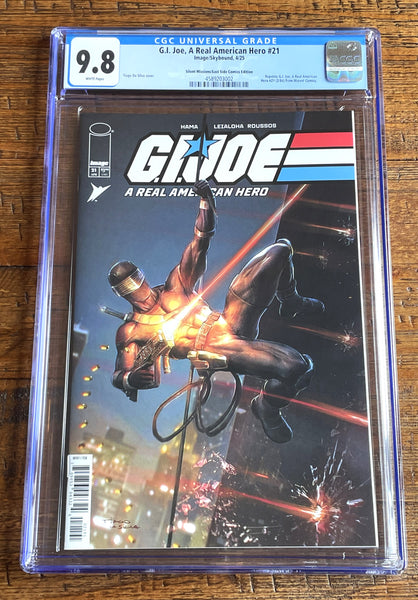 G.I. JOE #21 CGC 9.8 SILENT MISSIONS TIAGO DA SILVA EXCL HOMAGE VARIANT SNAKE-EYES