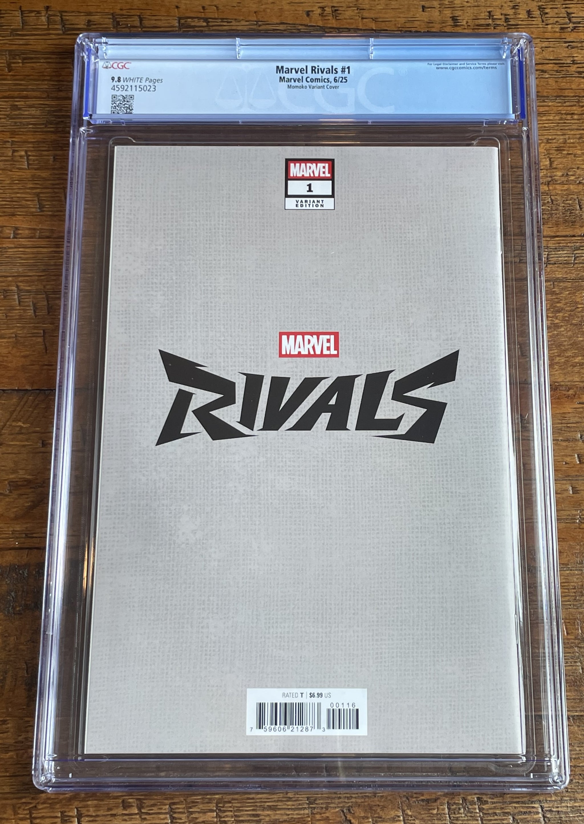 MARVEL RIVALS #1 CGC 9.8 PEACH MOMOKO 1:100 RI INCENTIVE 