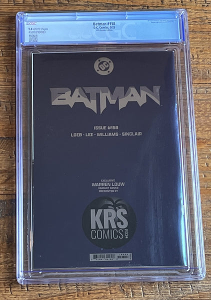 BATMAN #158 CGC 9.8 WARREN LOUW EXCL "FOIL" HARLEY QUINN VARIANT HUSH 2 SEQUEL