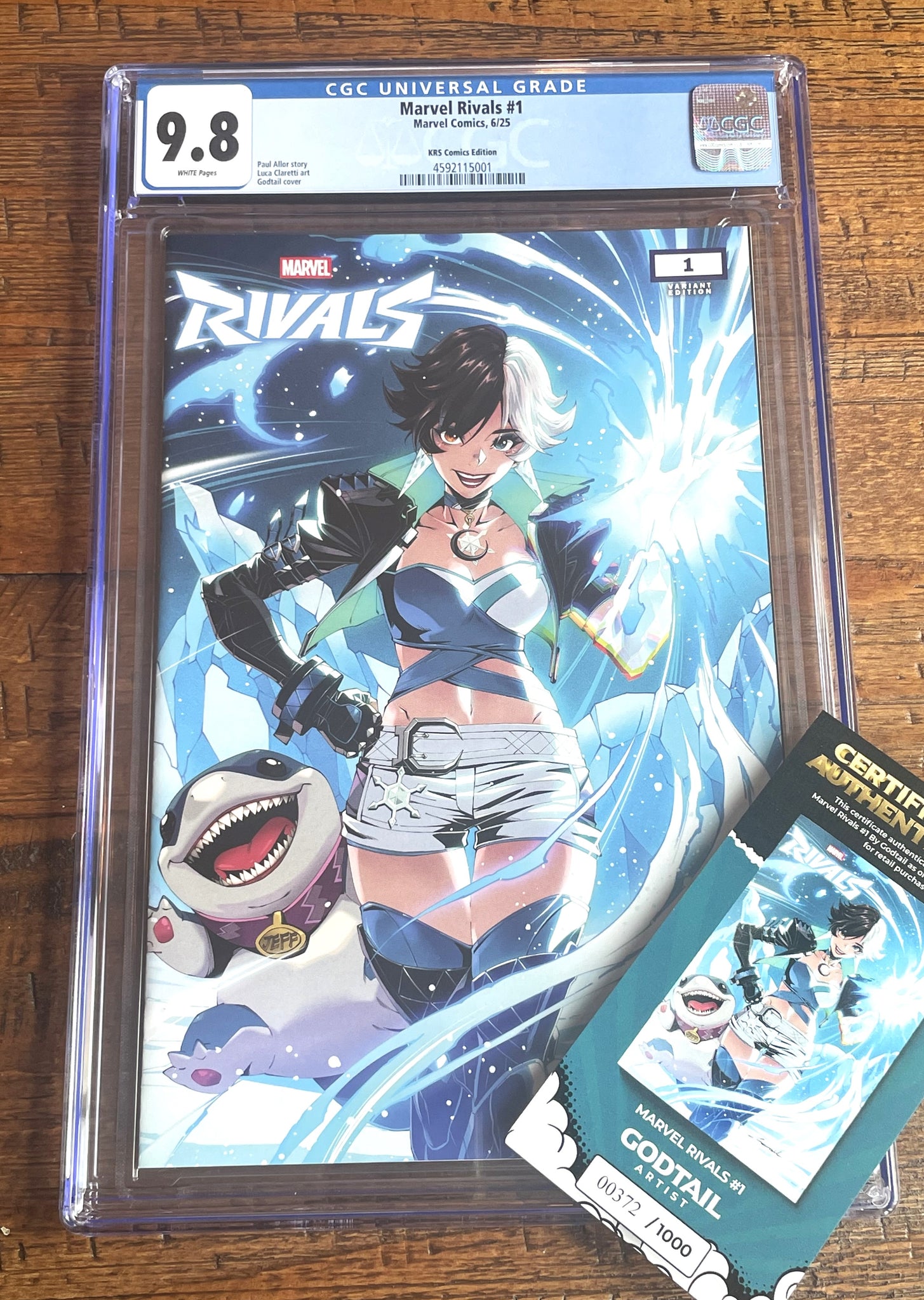 MARVEL RIVALS #1 CGC 9.8 GODTAIL EXCL LUNA & JEFF VARIANT LTD TO