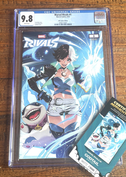 MARVEL RIVALS #1 CGC 9.8 GODTAIL EXCL LUNA & JEFF VARIANT LTD TO 1000 W/ COA