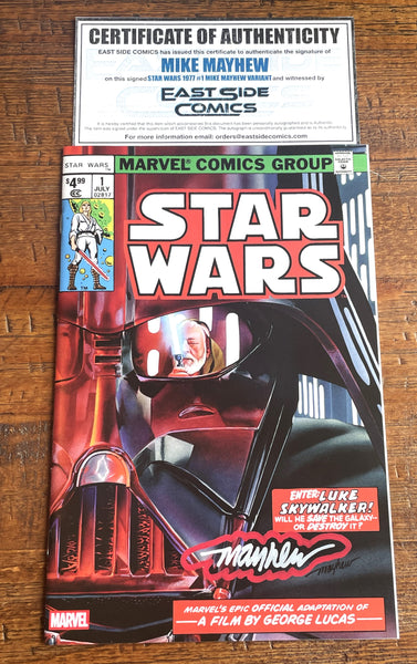 STAR WARS 1977 #1 FACSIMILE MIKE MAYHEW SIGNED DARTH VADER TRADE & VIRGIN VARIANT OPTIONS