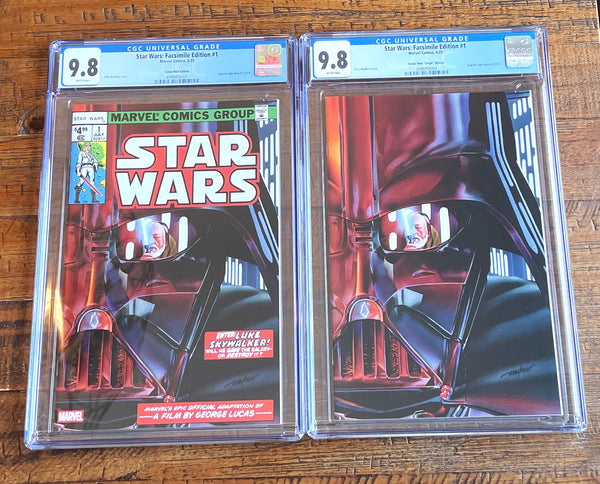 STAR WARS 1977 #1 CGC 9.8 FACSIMILE MIKE MAYHEW DARTH VADER TRADE & VIRGIN VARIANT OPTIONS