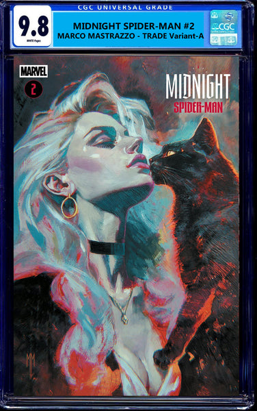 MIDNIGHT SPIDER-MAN #2 CGC 9.8 MARCO MASTRAZZO EXCL VIRGIN & TRADE VARIANT OPTIONS MARVEL