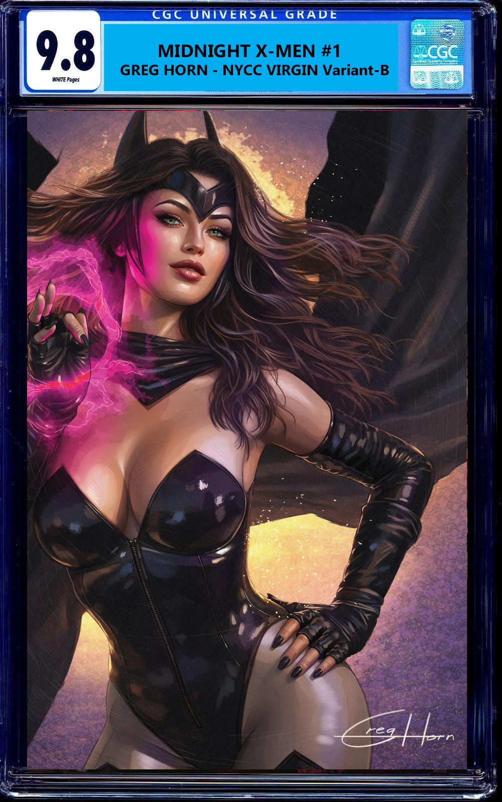 gggページ MIDNIGHT X-MEN #1 CGC 9.8 GREG HORN NYCC 2026 EXCL SCARLET WITCH