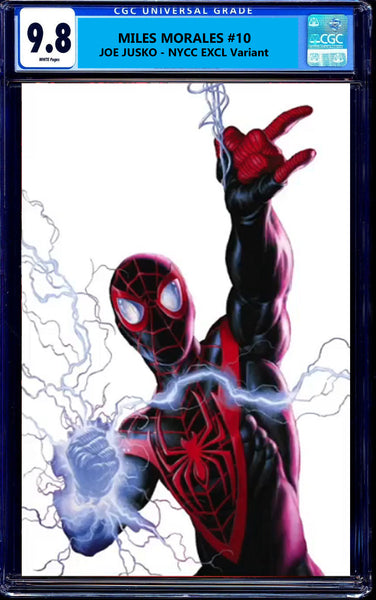 MILES MORALES: SPIDER-MAN #10 JOE JUSKO NYCC EXCL "WHITE VIRGIN" VARIANT & CGC 9.8 OPTIONS