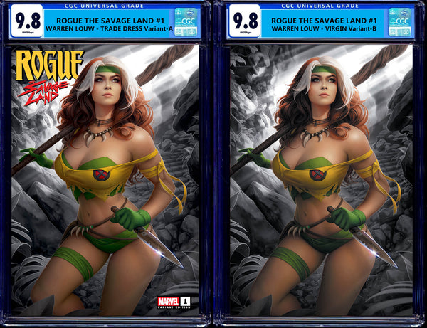 ROGUE THE SAVAGLE LAND #1 CGC 9.8 WARREN LOUW TRADE & VIRGIN VARIANT OPTIONS X-MEN