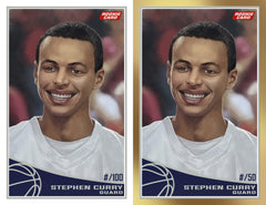 FAME: STEPHEN CURRY #1 COMIC BOOK TOPPS "ROOKIE CARD" WHITE & GOLD FOIL HOMAGE VARIANT OPTIONS