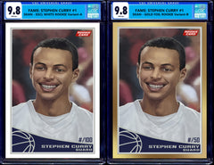 FAME: STEPHEN CURRY #1 CGC 9.8 COMIC TOPPS "ROOKIE CARD" WHITE & GOLD FOIL HOMAGE VARIANT OPTIONS