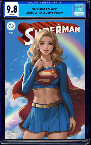 Superman 22 Leirix Li Supergirl Harley Quinn Batman Jim Lee Foil Virgin Variant DC Comics Marvel Comics Spider-man X-Men Batman Joker East Side Comics Virgin Exclusive cgc signed ss comics