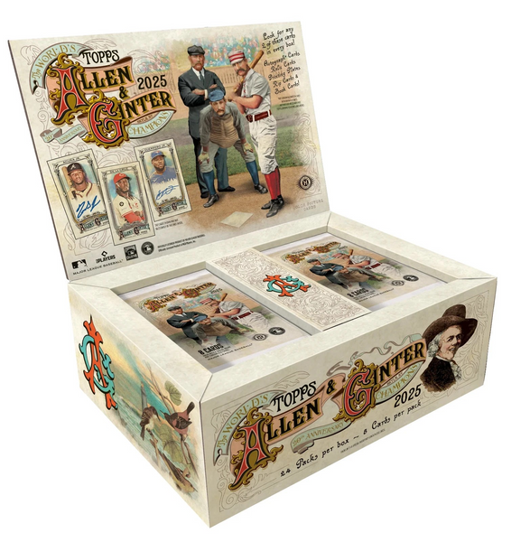 2025 TOPPS ALLEN & GINTER MLB BASEBALL HOBBY BOX (24-PACKS / 192 TRADING CARDS)