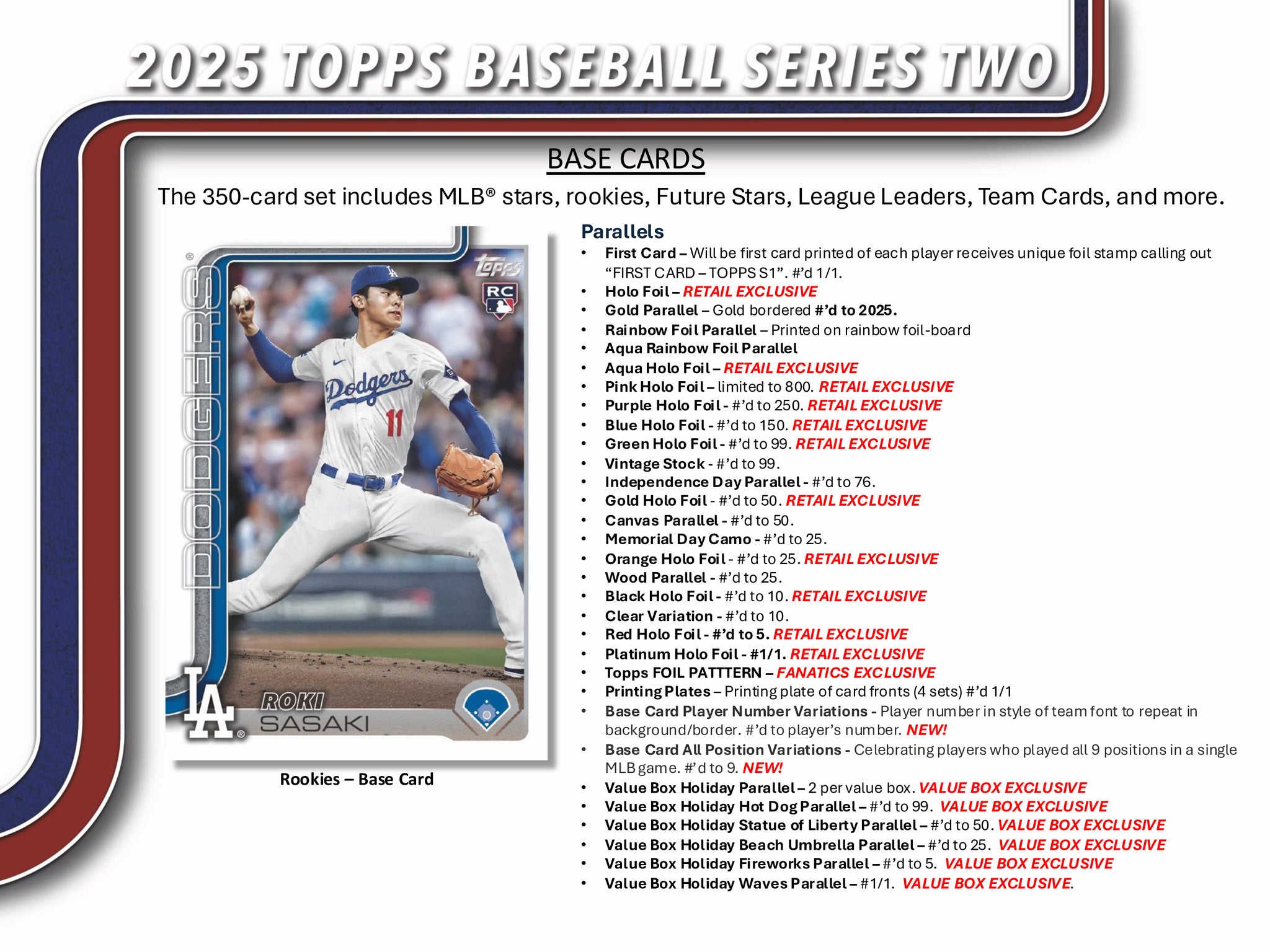 2025 topps series 2 rare cards 2025 TOPPS SERIES-2 BASEBALL BLASTER BOX (7-PACKS / 84 TRADING CARDS) – East Side Comics