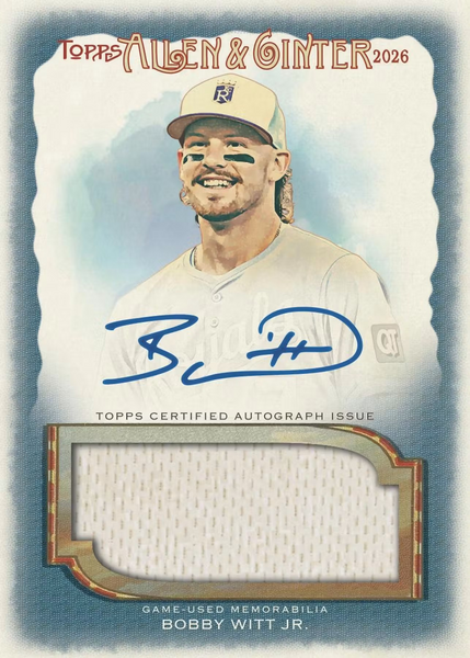 2026 TOPPS ALLEN & GINTER MLB BASEBALL HOBBY BOX (24-PACKS / 192 TRADING CARDS) AUTOS