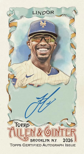 2026 TOPPS ALLEN & GINTER MLB BASEBALL HOBBY BOX (24-PACKS / 192 TRADING CARDS) AUTOS