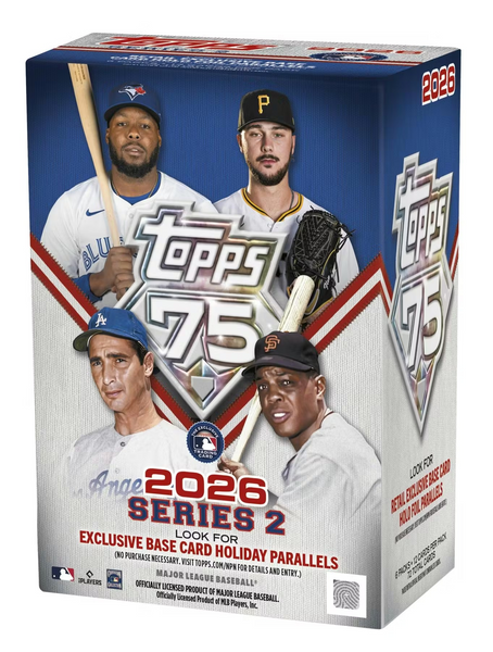 2026 TOPPS SERIES-2 MLB BASEBALL BLASTER BOX (6-PACKS / 72 TRADING CARDS)