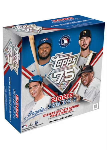 2026 TOPPS SERIES-2 MLB BASEBALL MEGA BOX (14-PACKS / 196 TRADING CARDS)