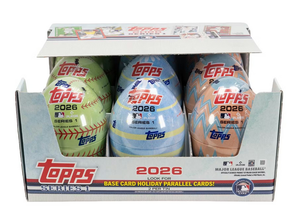 2026 TOPPS SERIES-1 MLB BASEBALL EASTER BOX (9-TINS / 531 TRADING CARDS)