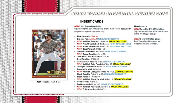 2026 TOPPS SERIES-1 MLB BASEBALL EASTER BOX (9-TINS / 531 TRADING CARDS)