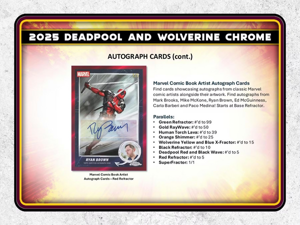 2025 TOPPS MARVEL CHROME DEADPOOL WOLVERINE HOBBY BOX NEW SEALED (80-CARDS)