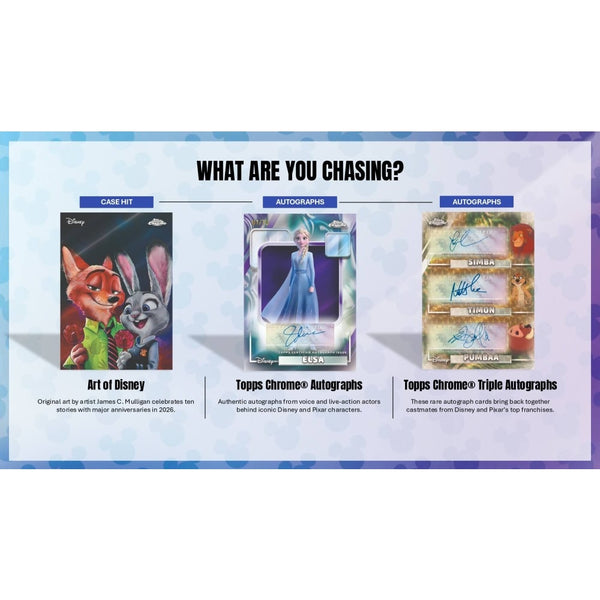 2026 TOPPS DISNEY CHROME MEGA BOX (8-PACKS / 56 TRADING CARDS)