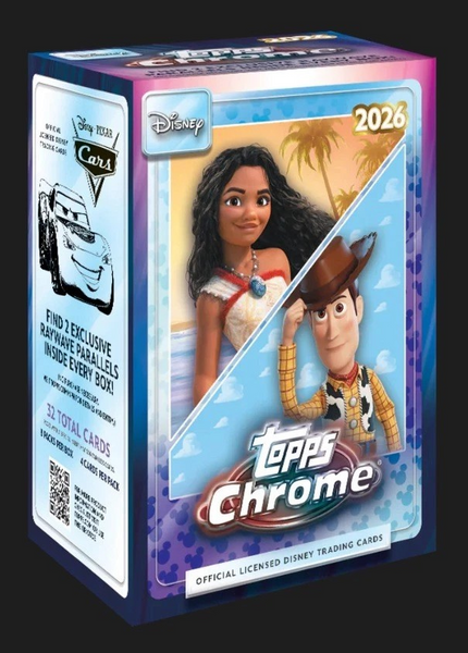 2026 TOPPS DISNEY CHROME BLASTER BOX (8-PACKS / 32 TRADING CARDS)