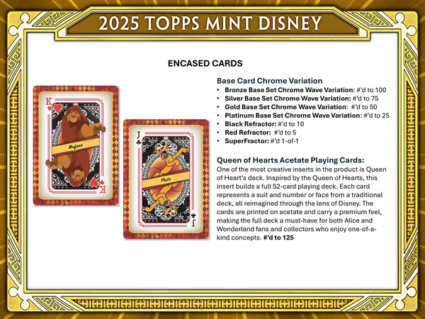 2025 TOPPS DISNEY MINT HOBBY BOX (1-PACKS / 11 TRADING CARDS)
