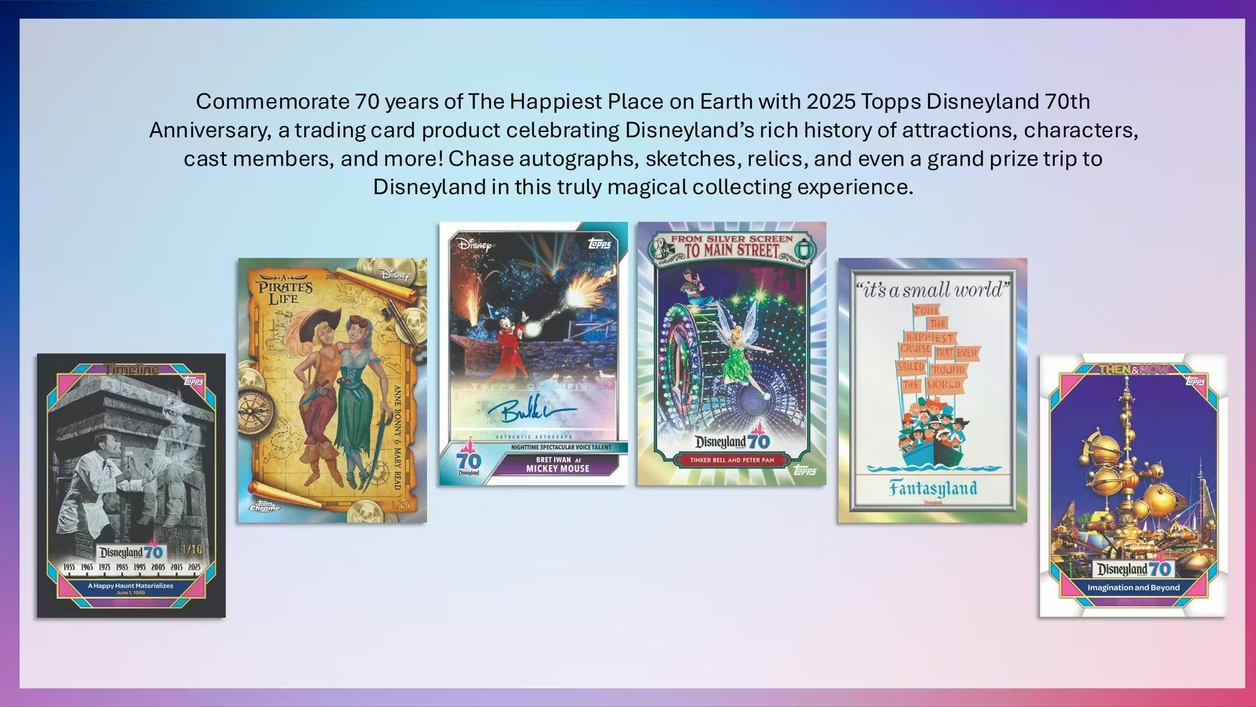 2025 TOPPS CHROME DISNEYLAND 70th ANNIVERSARY BLASTER BOX (7-PACKS