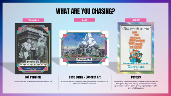 2025 TOPPS CHROME DISNEYLAND 70th ANNIVERSARY BLASTER BOX (7-PACKS / 35 TRADING CARDS)