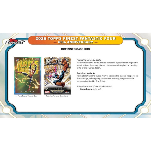 2026 TOPPS FINEST MARVEL FANTASTIC FOUR HOBBY BOX NEW SEALED (60-CARDS)