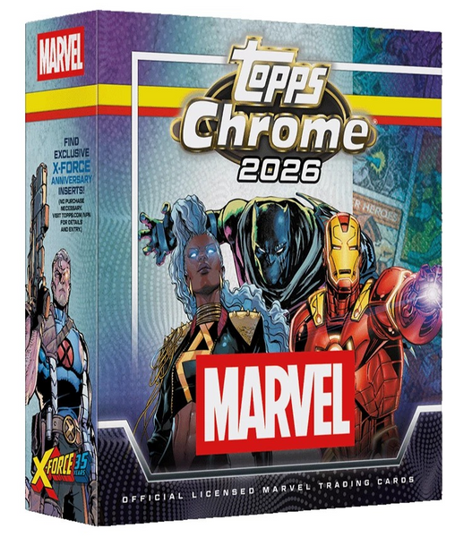 2026 TOPPS MARVEL CHROME MEGA BOX (8-PACKS / 56 TRADING CARDS)