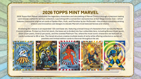 2026 TOPPS MARVEL MINT HOBBY BOX (1-PACKS / 11 TRADING CARDS)