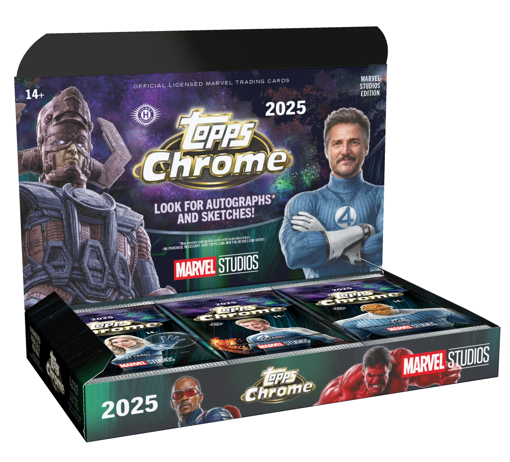 2025 TOPPS MARVEL STUDIOS CHROME HOBBY BOX NEW SEALED (10-PACKS / 80-CARDS) PARALLES GUARNTEED